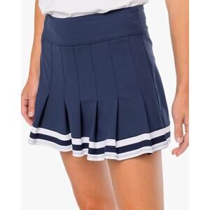 Southern Tide Womens Skort L Navy White Elastic Waist Skirt Shorts Logo NWOT